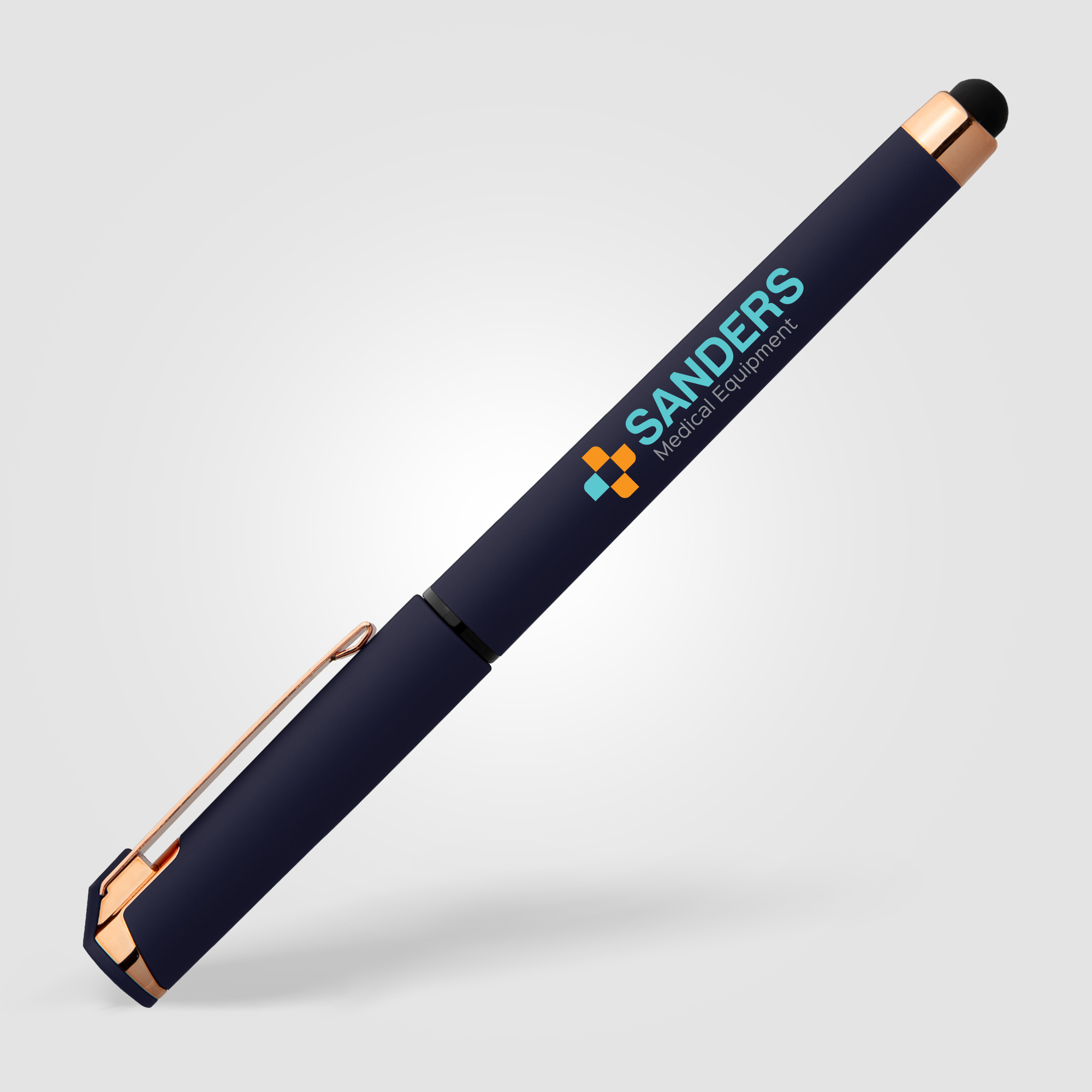 Stylo/stylet personnalisable - Islander rose gold Bleu marine 295C